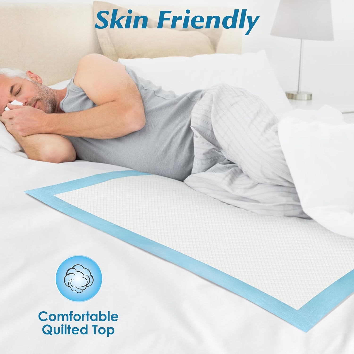 50 Count 30” x 36” Super Absorbency Disposable Underpads, Leakproof Quick Drying, Baby Puppy &