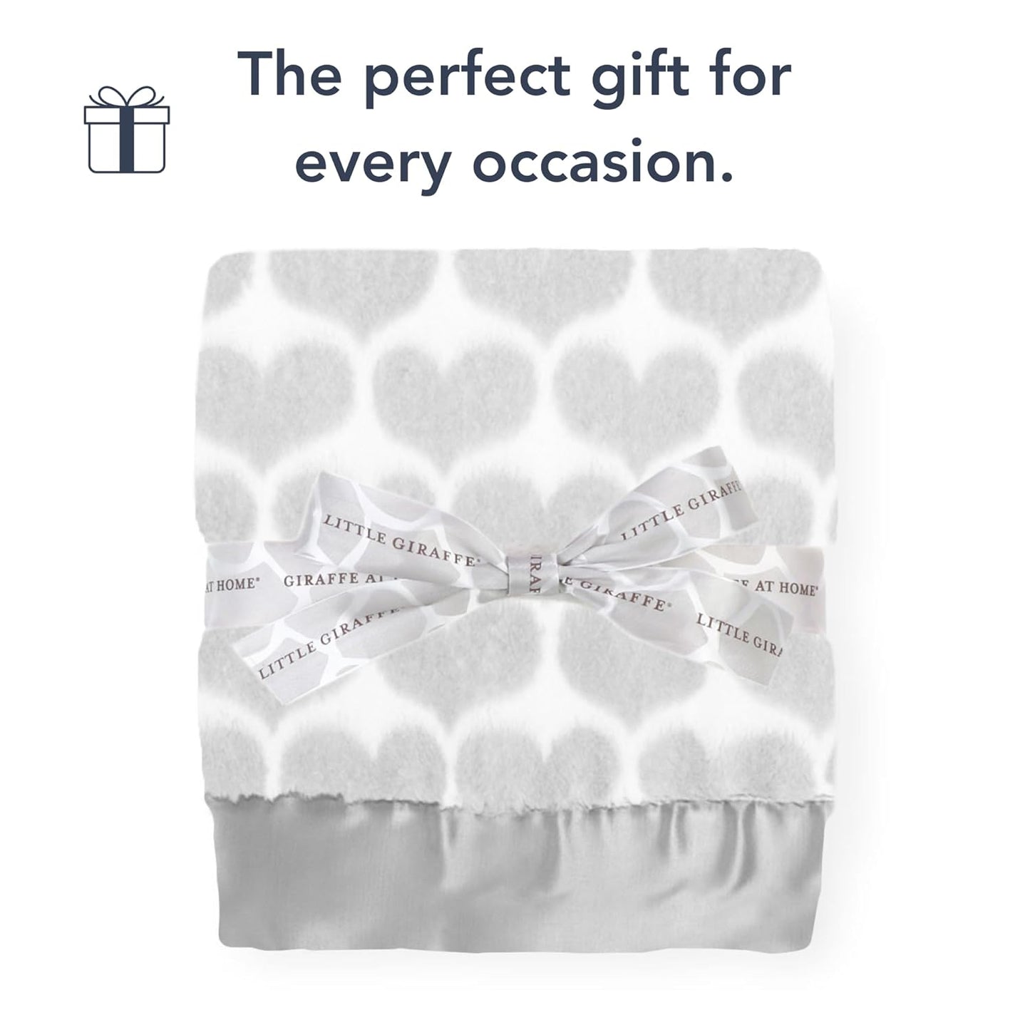 Little Giraffe Baby Blanket - Luxe Soft Blanket with Satin Trim - Baby Stroller Blanket - Newborn