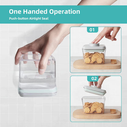 Ankou Airtight Pop Cereal Container, 3300ml Each Large Cereal Containers with Scoops Food Storage
