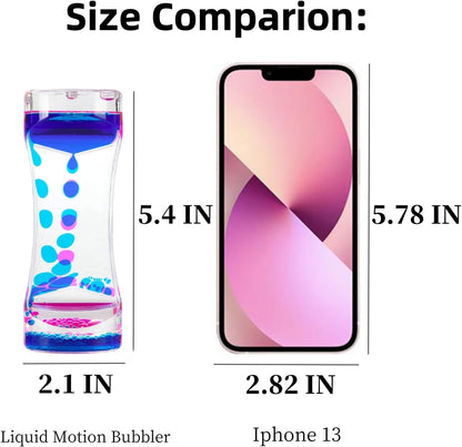 Liquid Motion Bubbler Colorful Oil and Water Sensory Toys Hourglass Bubbler Timer ADHD Anxiety Autism Fidget Toy for Kids Calm Stress Relief Desk Toys for Office for Adults Gifts (10 Packs)