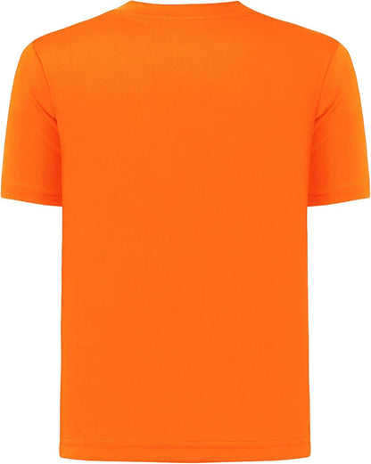 QBK 2T to Youth Neon Shirt Kids UPF 50+ Dry Fit Athletic Short Sleeve Rash Guard T Shirts for Boys Girls Sports Undershirt