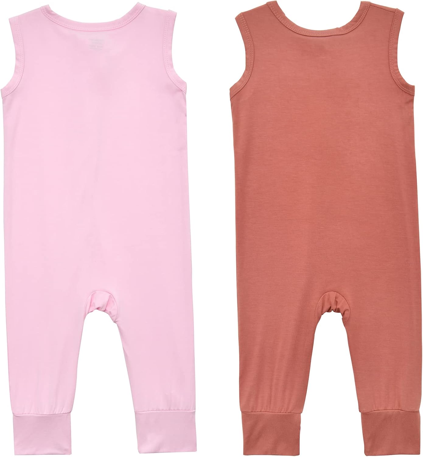 Baby Sleeveless Romper Zipper Toddler Summer Jumpsuit Rayon Outfits Infant Footless Pajamas 0-24m