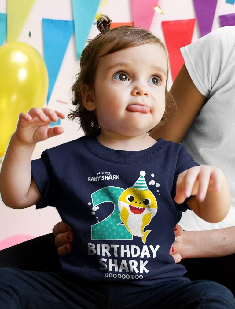 Baby Shark 2nd Birthday Shirt - Toddler Outfit for 2 Year Old Boy or Girl - Cute Kids Party Tee