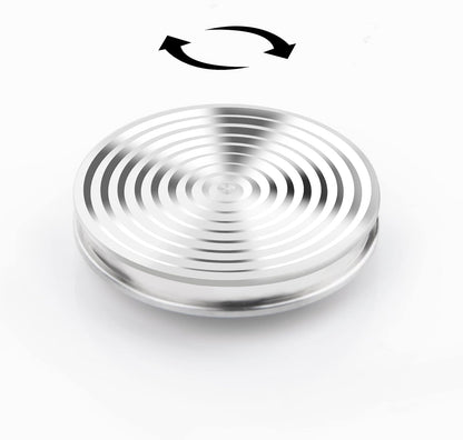 TOMAZON Kinetic Desk Spinning Toy, Stainless Steel Rotating Motion Coin, Optical Illusion Spinning Top for Office Anxiety Stress Relief, Portable ADHD Little Fidget Toys Gift for Adults & Kids(C)