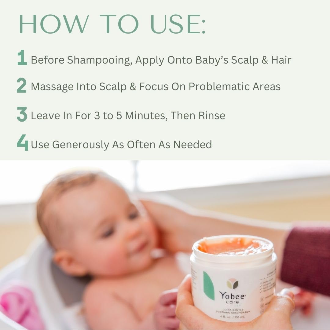 Yobee Ultra Gentle Soothing Scalp Mask - Dry Scalp Treatment Hair Mask Safe For Sensitive Baby Skin