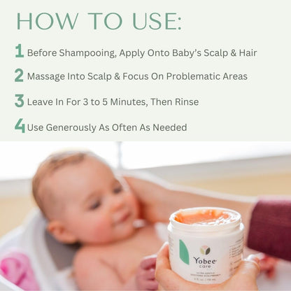 Yobee Ultra Gentle Soothing Scalp Mask - Dry Scalp Treatment Hair Mask Safe For Sensitive Baby Skin