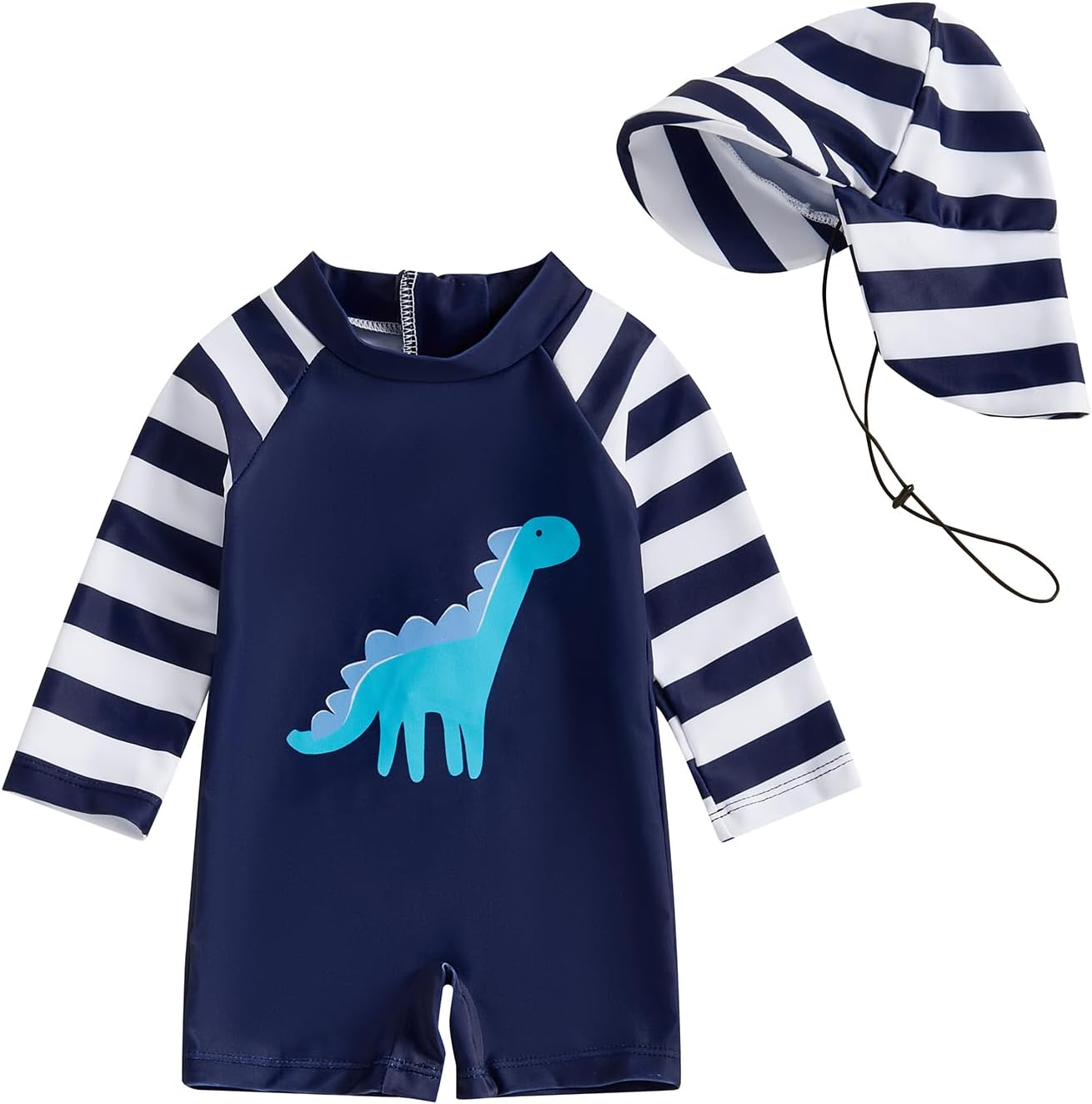 Hnyenmcko Baby/Toddler Boy Rash Guard Swimsuit Long Sleeve One Piece Zipper Swimwear Sunsuit Infant Bathing Suit Beachwear