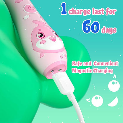 SEAGO Kids Electric Toothbrushes Rechargeable, Toddler Electric Toothbrush with Magnetic Charging