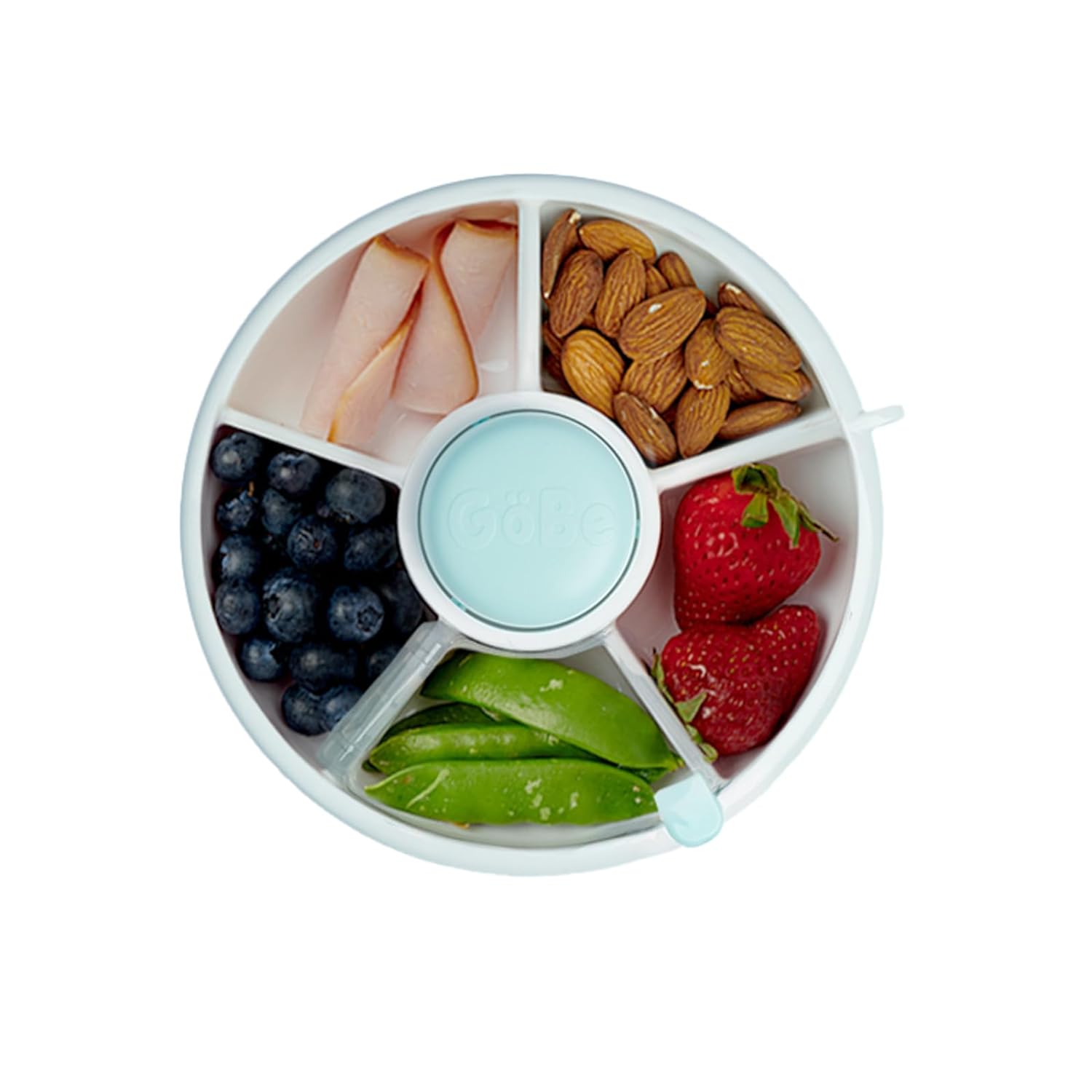 GoBe Kids Small Snack Spinner Flip Bundle with Hand Strap and Sticker Sheet - Reusable Snack