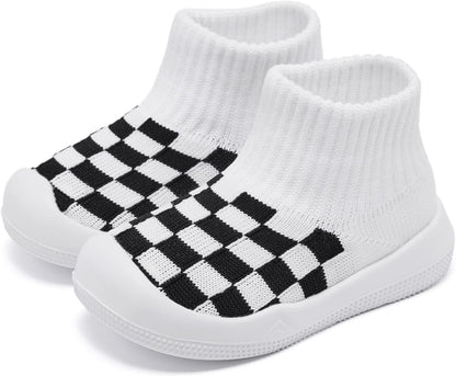 Eashi Baby Boy Girl Non-Skid Indoor Infant Walking Shoes Breathable Warm Elastic Sock Shoes with Memory Sole Protect Toes Outdoor Sneakers