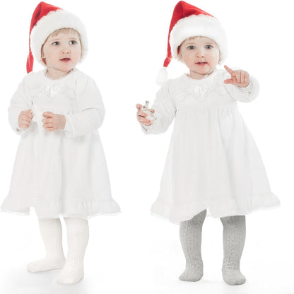 3 Pack Baby Girl Tights Cable Knit Leggings Stockings Cotton Pantyhose for Newborn Infant 6