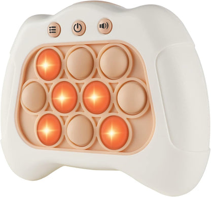 Pop The Target! Handheld Speed Pushing Game Machine: A Fun Multiplayer Game for Family. Fidget Game Toy for 6 7 8 9 10 11 12 Years Old White