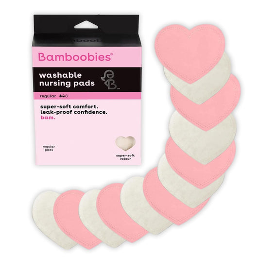 Bamboobies Women’s Nursing Pads, Reusable and Washable for Daily Use, Leak-Proof Pads for