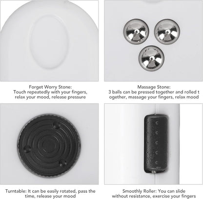 Reduce Stress Relax Mood Portable Anxiety Sensory EDC Toy Sensory Educational Novelty Toys Relief Pressure Decompression Toys for Adults(5 White and Black)