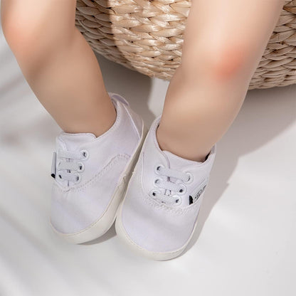 Morbido Infant Baby Boys Girls Canvas Sneaker Toddler Slip On Anti Skid Newborn First Walkers Candy Shoes for 0-18 Months