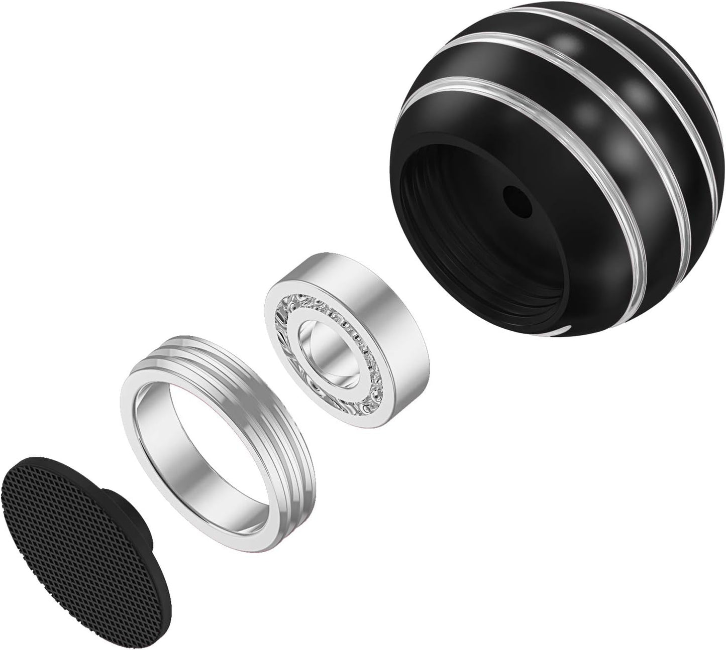 Fidget Toys, Stress Toys for Kids Adults, Kinetic Desk Toys for Office Anxiety, Spinning Desk Toys Fidget Spinner Toys for Kids Party Favors Stocking Stuffers (1.54", Black)