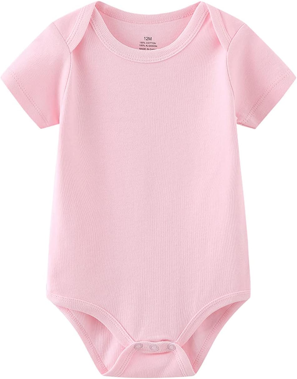 Baby Bodysuit Short Sleeve one-Piece Newborn Baby Clothes for Baby Boy and Girls