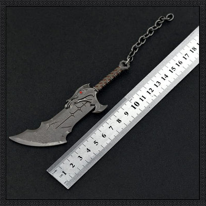 God of War Ragnarök Kratos Blades of Chaos Action Figures Game Toy Collection Keychain Desk Decoration Backpack Pendant Gift