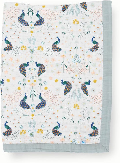 Little Unicorn Newborn Receiving Quilt | Ultra- Soft, Multi-Layered Muslin Fabric | Gift for