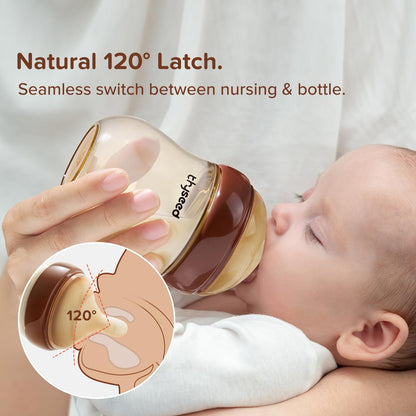 PPSU Natural Anti-Colic Baby Bottles | Newborn Breast Like Nursing Bottle for Breastfed Babies with