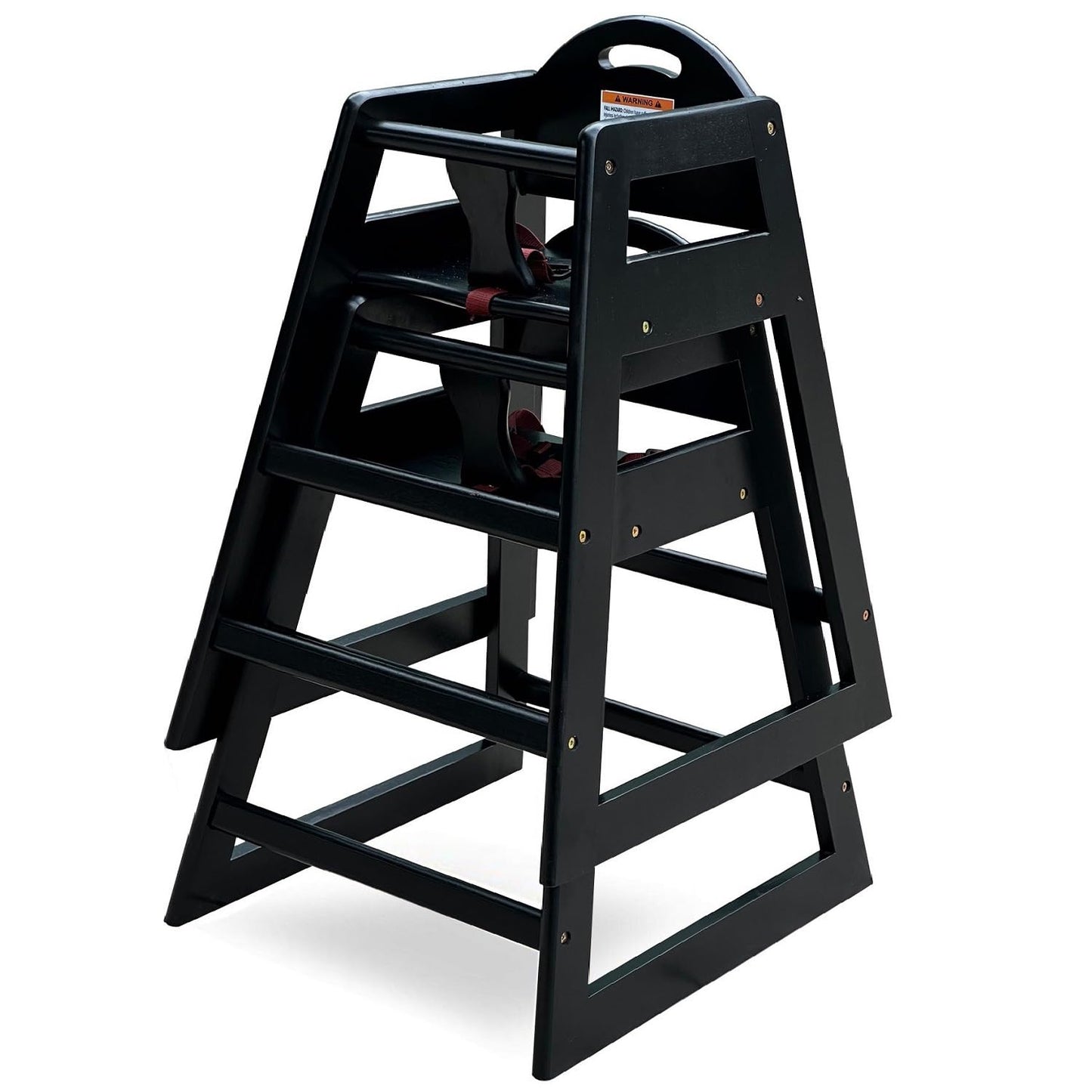 Wooden High Chair for Baby & Toddler – Restaurant-Style Stackable HighChair with Commercial Grade