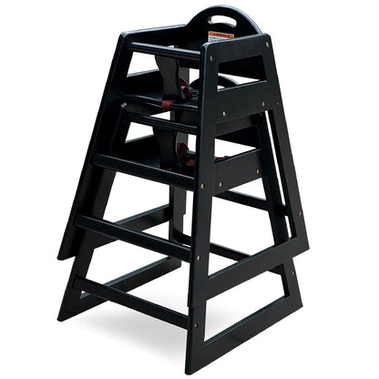 Wooden High Chair for Baby & Toddler – Restaurant-Style Stackable HighChair with Commercial Grade