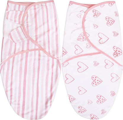 Biloban Baby Swaddles 0-3 Months for Girls - Cotton Swaddle Blanket, Newborn Essentials, Lovely
