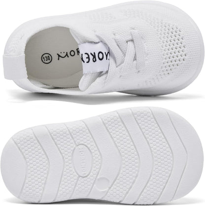 MORENDL Toddler Shoes Baby Walking Sock Shoes Infant Sneakers 0-4 Years Boy Girl Barefoot Tennis Shoe Non-Slip Brethable
