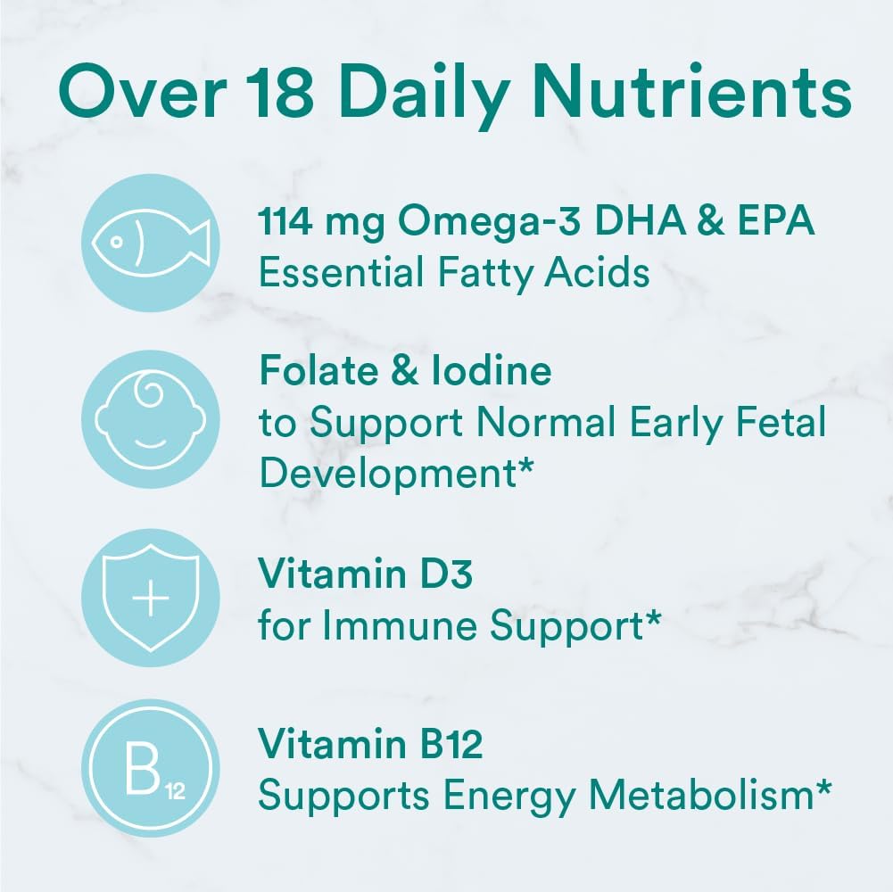 SmartyPants Prenatal Vitamins for Women, Multivitamin Gummies: Omega 3 Fish Oil (EPA/DHA), Biotin