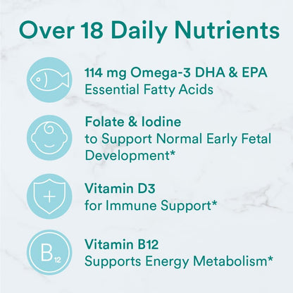 SmartyPants Prenatal Vitamins for Women, Multivitamin Gummies: Omega 3 Fish Oil (EPA/DHA), Biotin