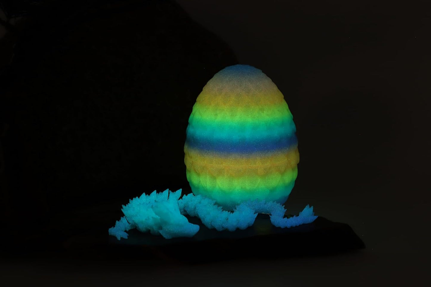 3D Printed Dragon Egg,Dragon Eggs with Dragon Inside,Crystal Dragon Fidget Toys,Full Articulated