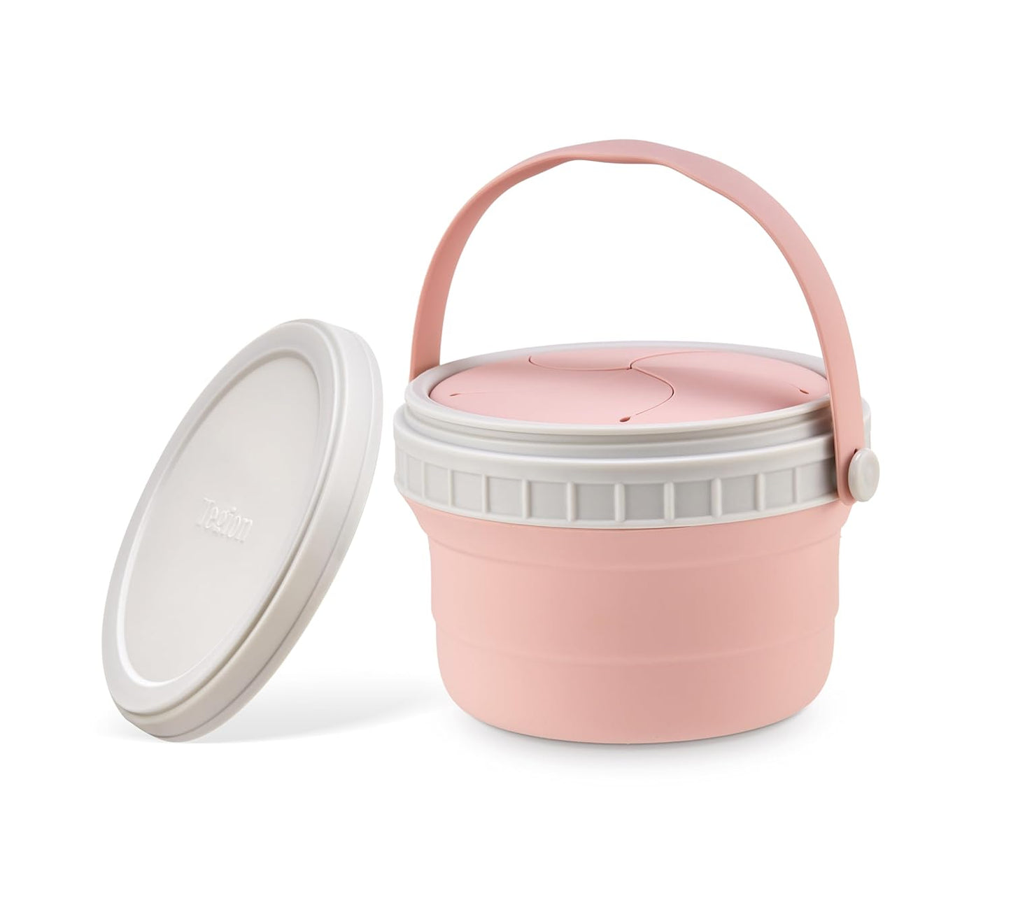 No Spill Silicone Toddler Snack Containers, Detachable Silicone Flap for Filling&Cleaning