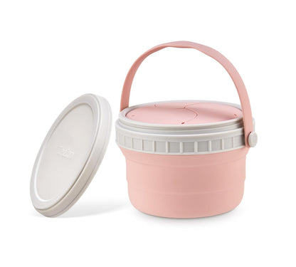 No Spill Silicone Toddler Snack Containers, Detachable Silicone Flap for Filling&Cleaning