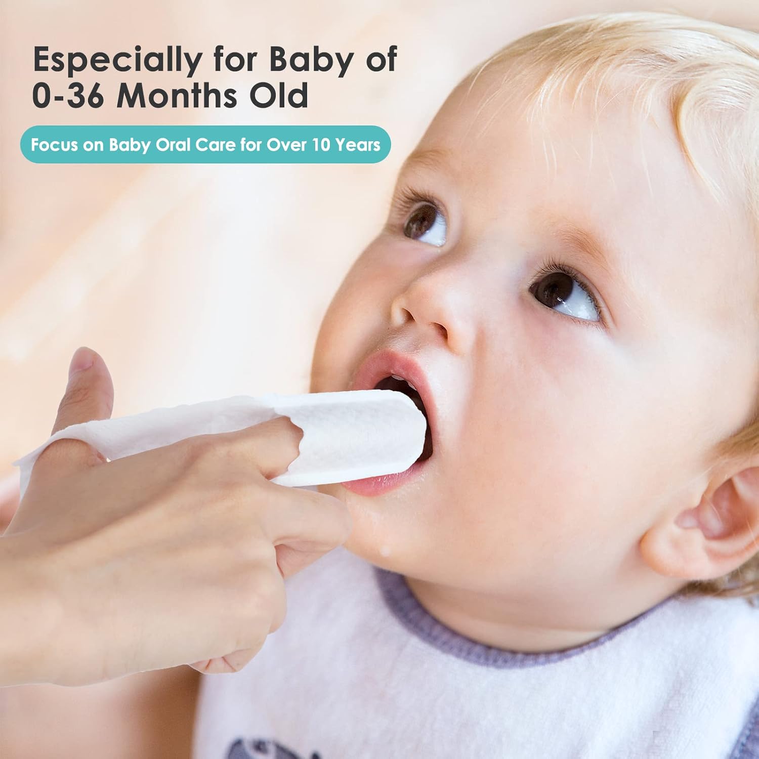 dearlomum Toddler Baby Dry Wipes, Newborn Tongue Cleaner, 60PCS Disposable Infant Wipes Clean