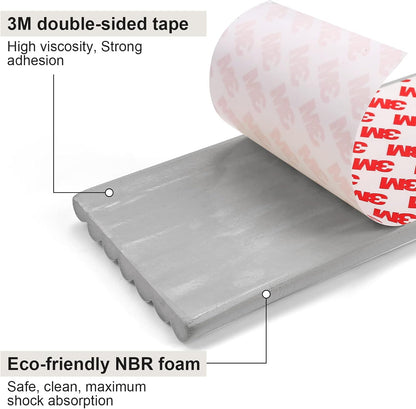 Upgrade Baby Proofing Edge Guards 6.6 ft Protector with 3M Adhesive Double Sided Tape,Extra-Wide Soft NBR Rubber Foam Padding,Furniture Safety Corner Edge Bumper Guard-Grey