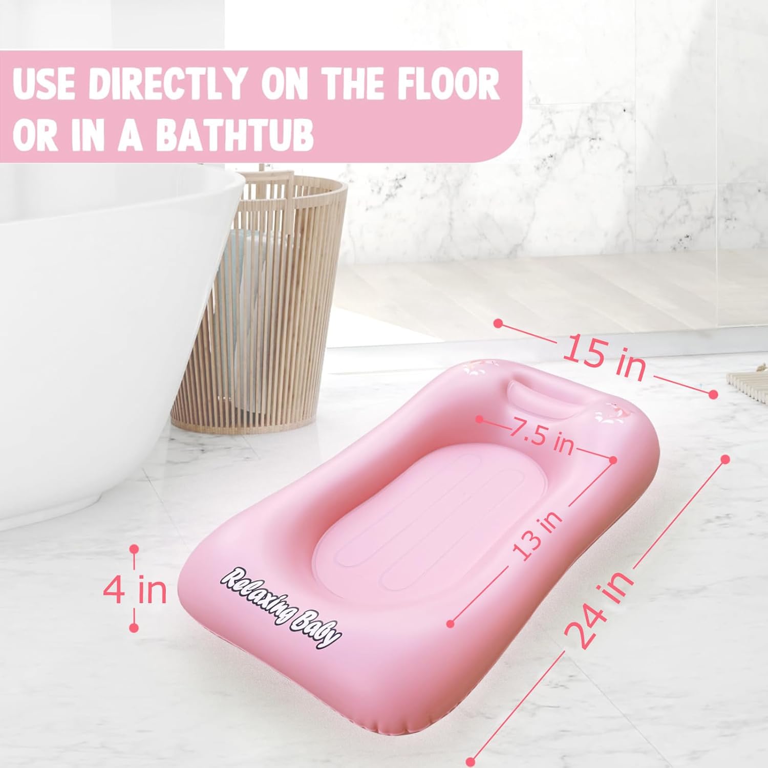 I Inflatable Baby Bathtub, Baby Tubs for Newborns to Toddlers, Infant Bathtub for Baby Travel