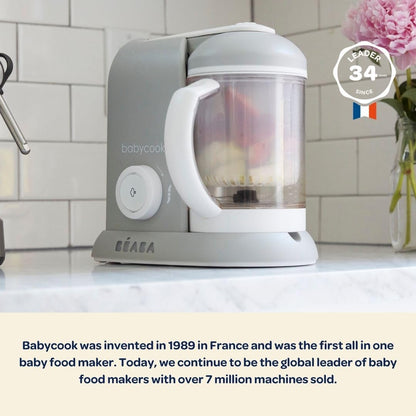 BEABA Babycook Solo 4 in 1 Baby Food Maker, Puree Steamer and Blender for Purees, Grinder with Auto
