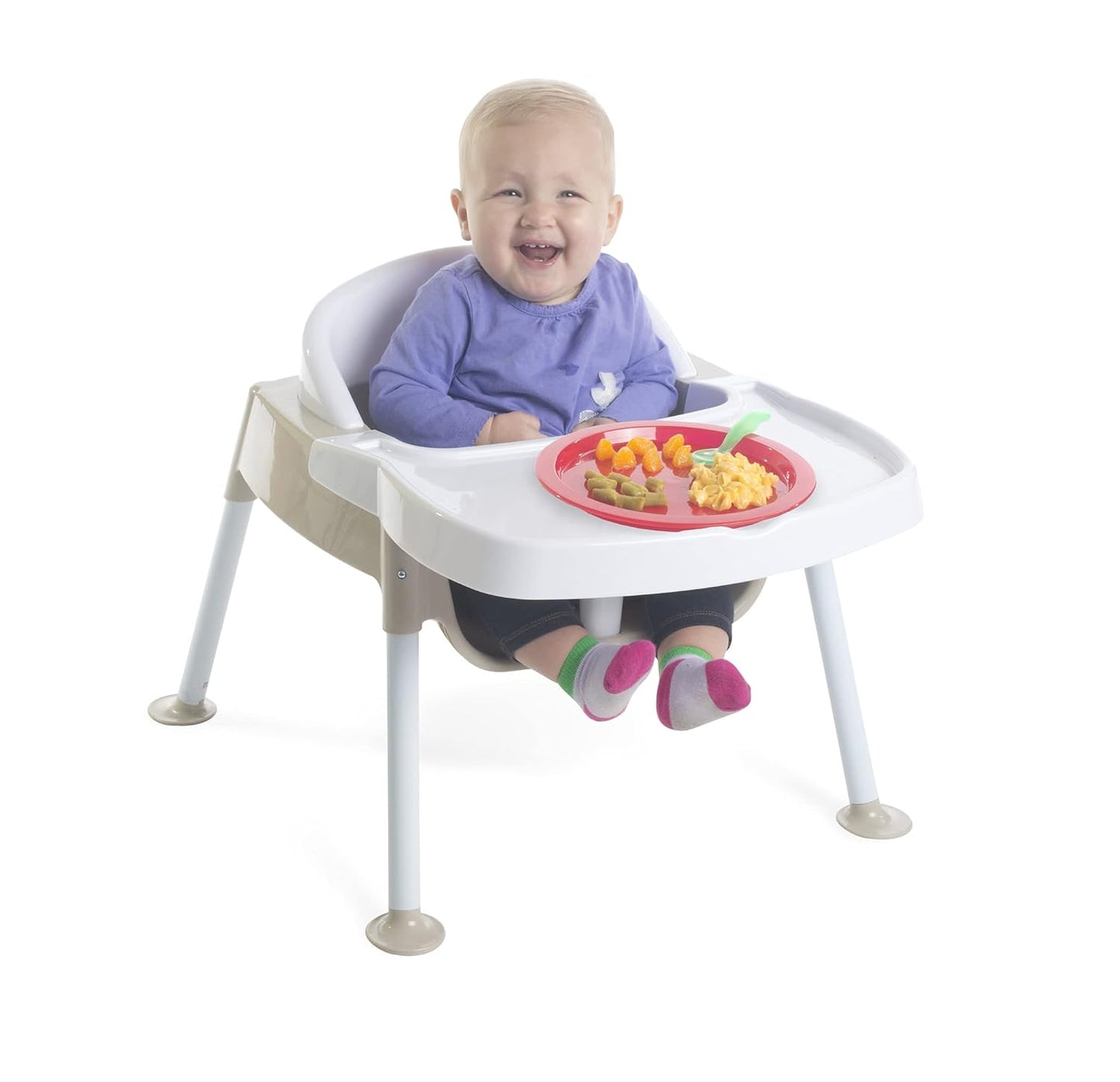 Foundations Secure Sitter 7" Feeding Chair, Stable “No Tip” Feet, 3-Point Adjustable Harness