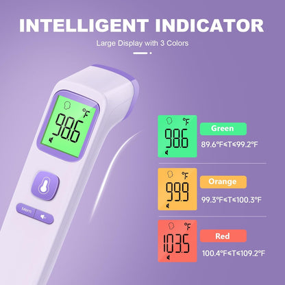 No-Touch Thermometer for Adults and Kids, Digital Accurate Baby Thermometer with Fever Alarm, 1