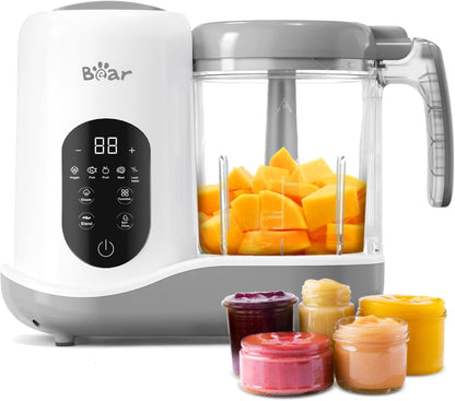 BEAR 2024 Baby Food Maker | One Step Baby Food Processor Steamer Puree Blender | Auto Cooking &
