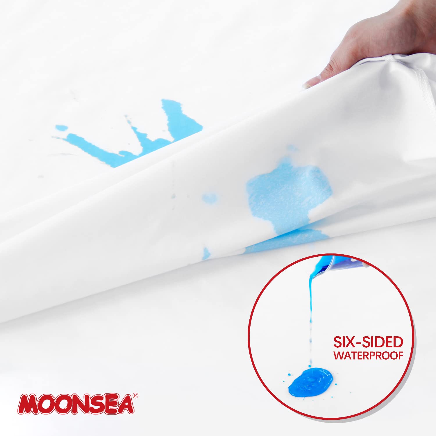 Waterproof Crib Mattress Protector Zippered 2 Pack, 6-Side Waterproof Crib Mattress Encasement