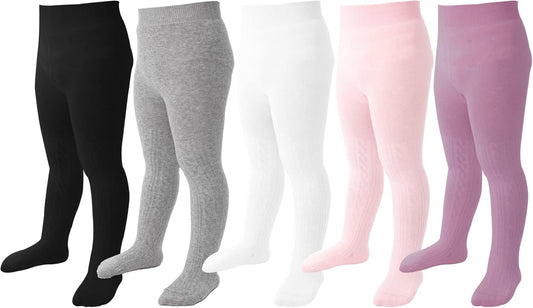 Mini angel Baby Tights Toddler Girl Tights Seamless Cable Knit Leggings Soft Cotton Stockings