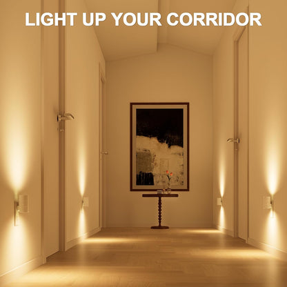 NIORSUN Night Lights Plug Into Wall,Plug in Night Light with 3 Light Modes,Ultra-Slim Design,Dusk to Dawn Sensor,0-100LM Dimmable Night Light for Hallway Bathroom Stairway Bedroom,White,2 Pack