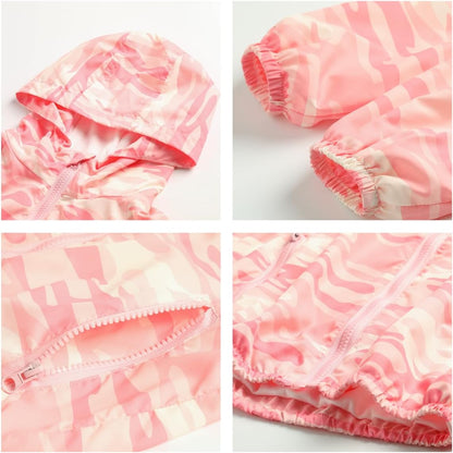 WELAKEN Lightweight Jacket for Girls Kids & Toddler II Girls' Print Water-Resistant Jacket