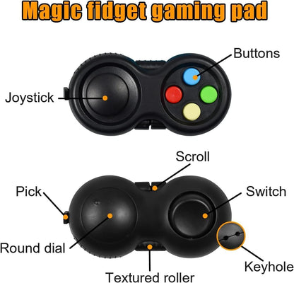 Sensory Fidget Toys Set 6 Pack with Infinity Cube, Magnetic Rings, Fidget Gaming Pad, Flippy Chain and More, Relieve Stress and Anti-Anxiety for Kids and Adults