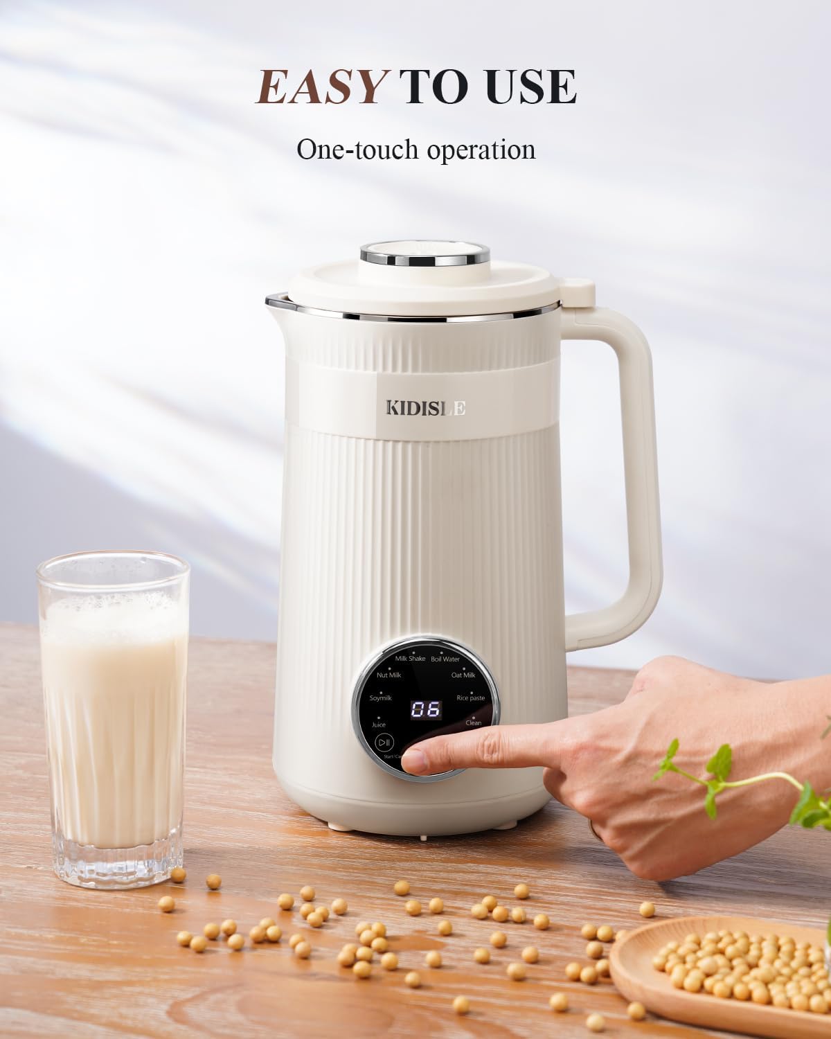 8 in 1 Nut Milk Maker Blender, 32oz Homemade Soy, Almond, Oat, Coconut, Plant Based and Non Dairy