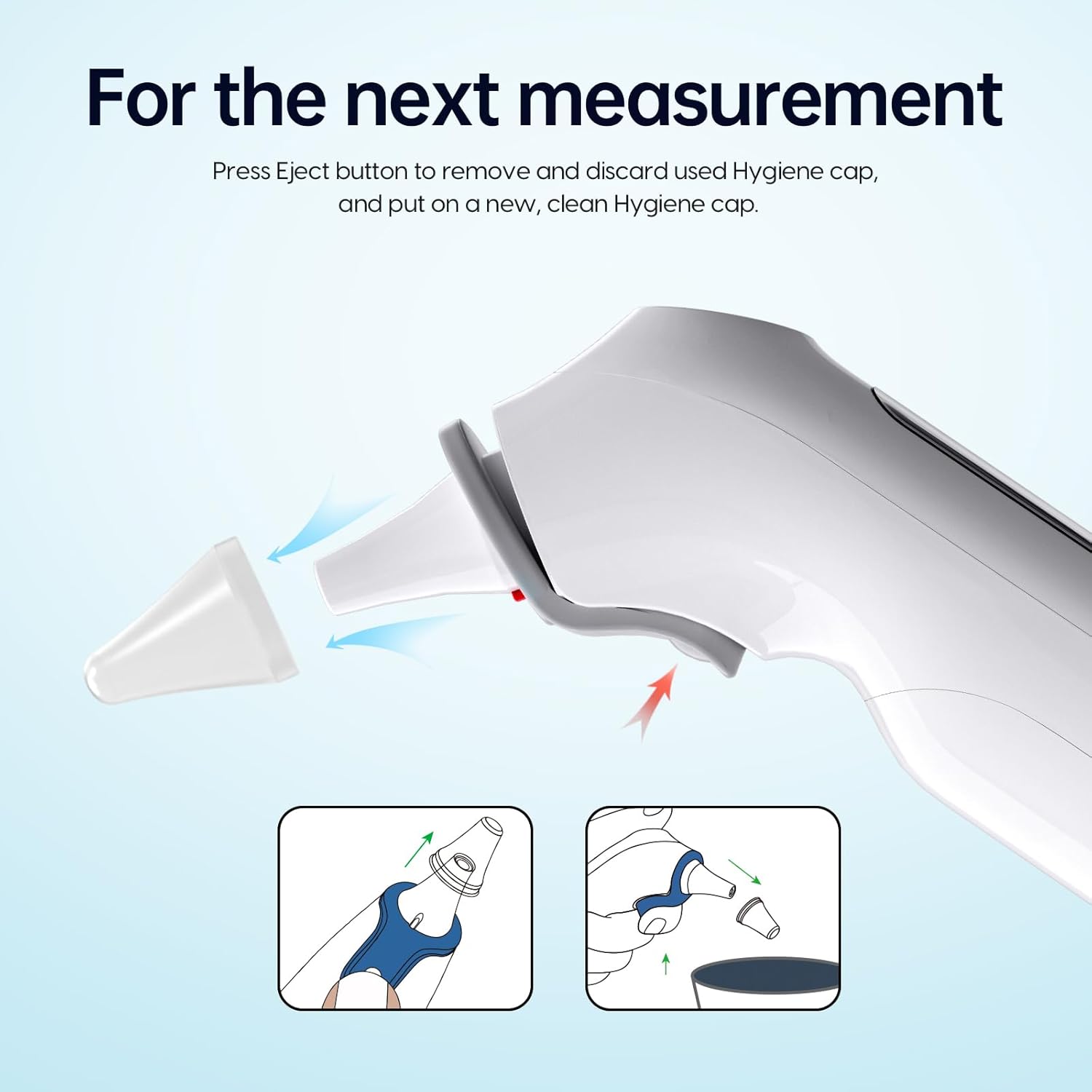 Ear Thermometer, Highly Accurate Ear Thermometer for Kids, Adults and Babies, 30 Memory Recall, 1s