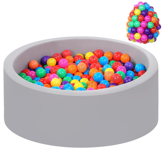 Wilwolfer Foam Ball Pit for Toddlers with 100 Balls, Large Baby Ball Pit for Babies with Soft