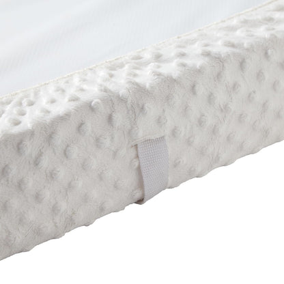Baby Changing Pad Cover, Super Soft Plush Dot Diaper Changing Table Covers for Baby Girls and Boys, Ultra Comfortable, Diaper Changing Cloths for Babies, Fit 32"/34'' x 16" Pad (White)