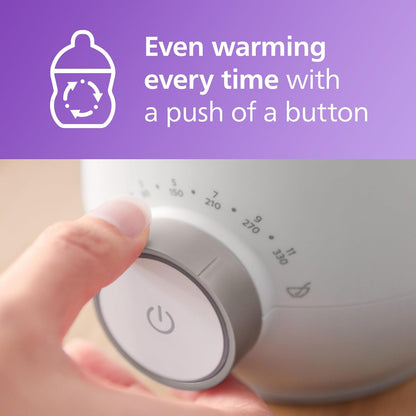 Philips Avent Premium Fast Bottle Warmer, with Smart Temperature Control, Water Bath Technology